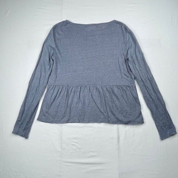 Madewell Modern Linen Peplum Top - Picture 3 of 8